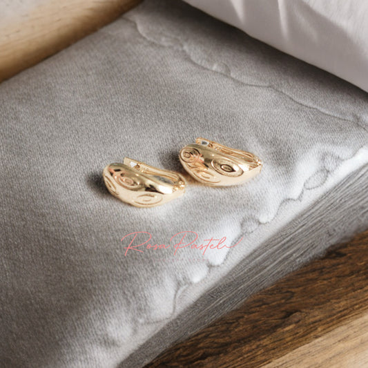 Aretes en baño de oro 18K