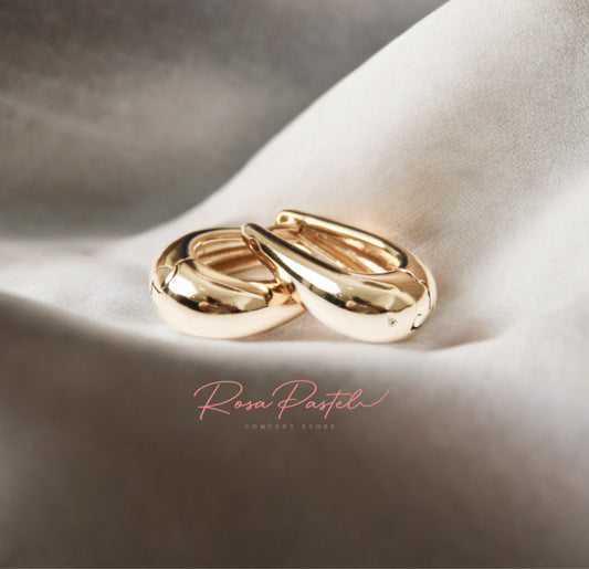 Arete en baño de oro 18k