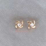 Aretes en baño de oro 18k