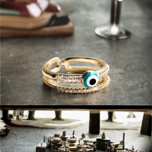 Anillo en baño de oro 18k