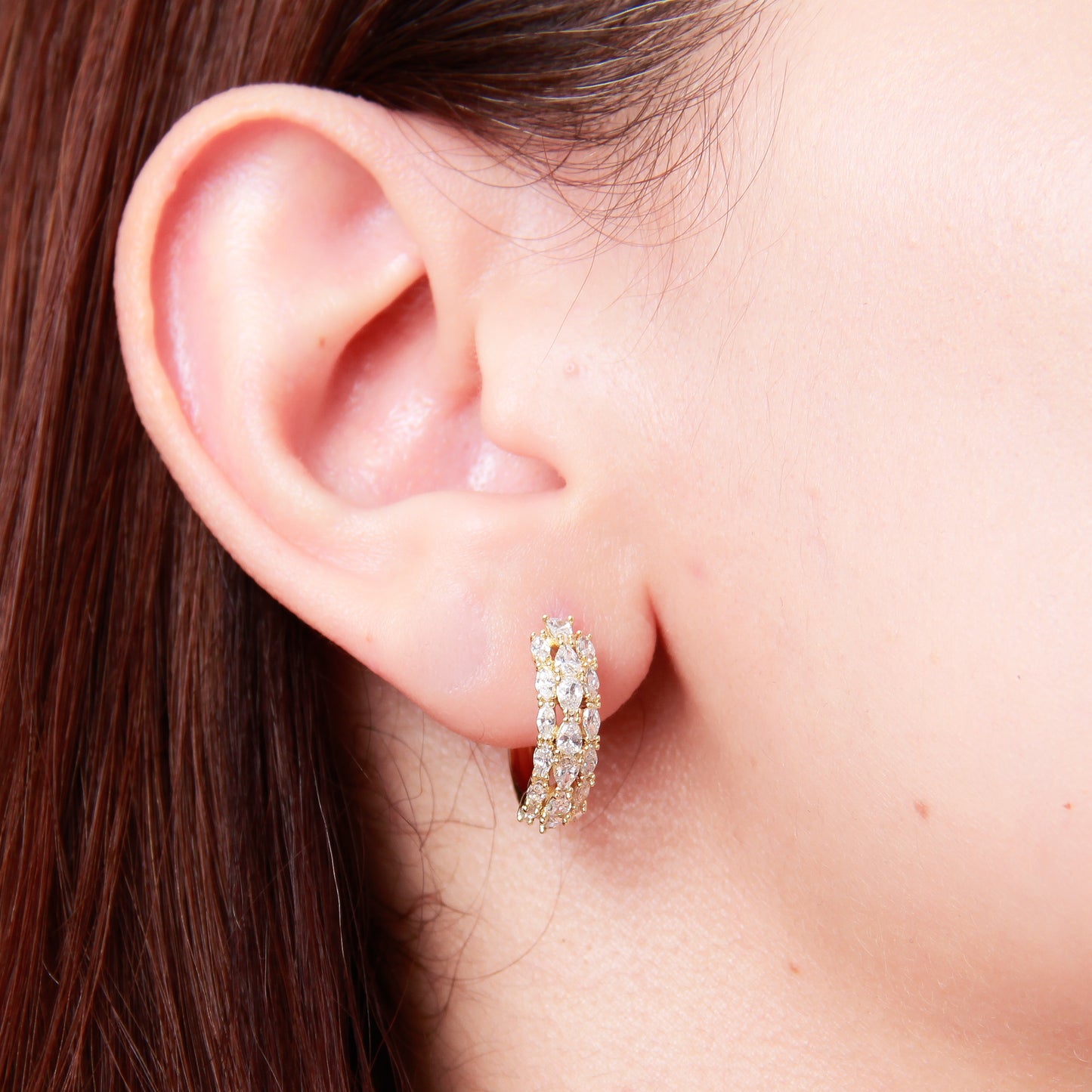 Arete en baño de oro 18k