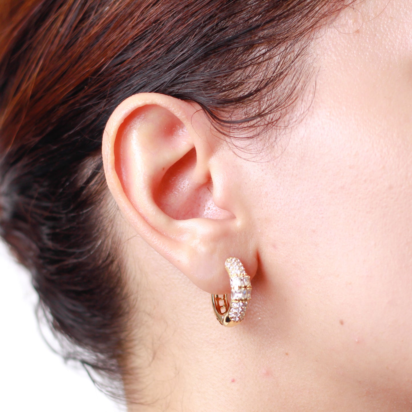 Arete en baño de oro 18k