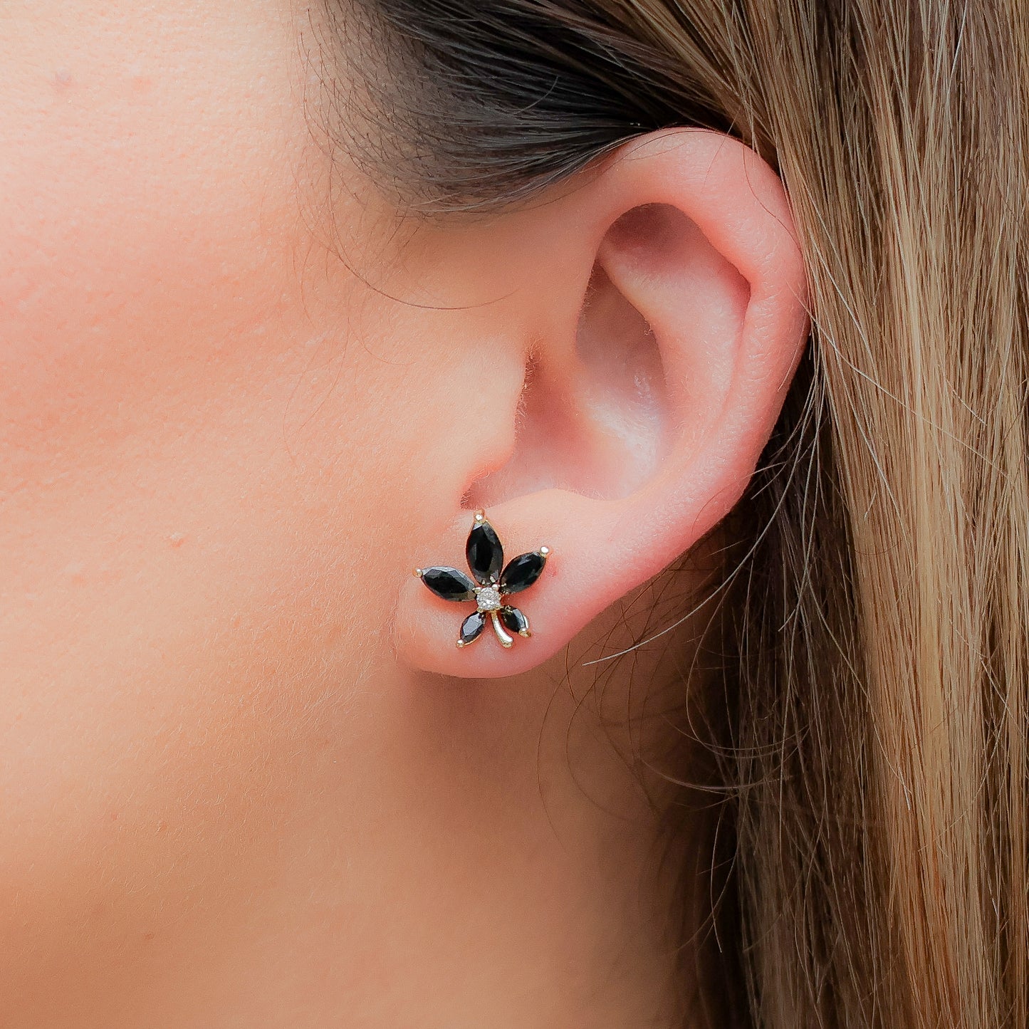 Aretes en baño de oro 18k