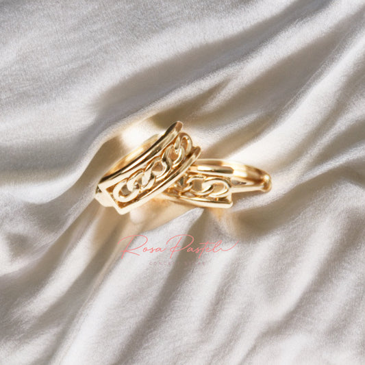 Arete en baño de oro 18k