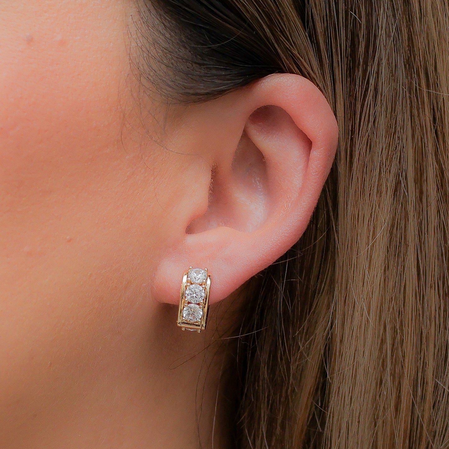 Arete en baño de oro 18k