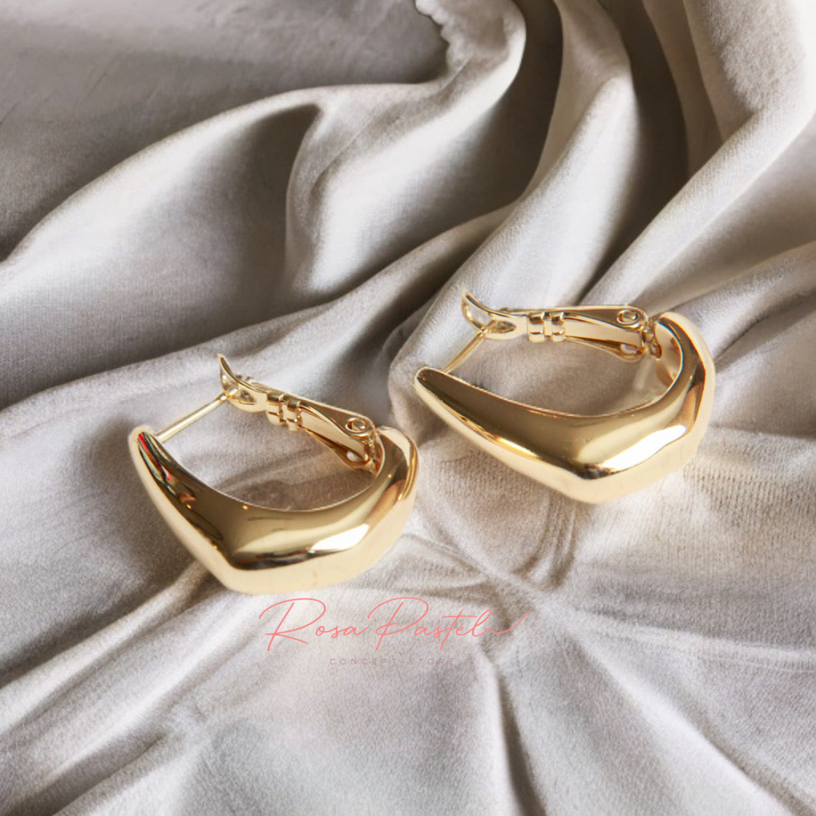 Aretes en baño de oro 18k