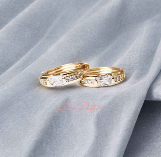 Arete en baño de oro 18k