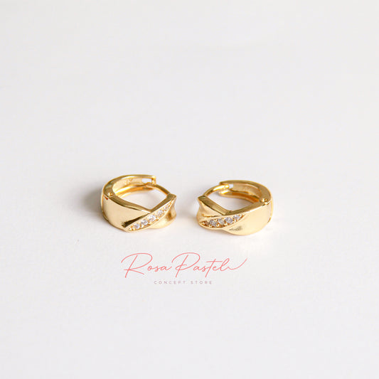 Aretes en baño de oro 18k