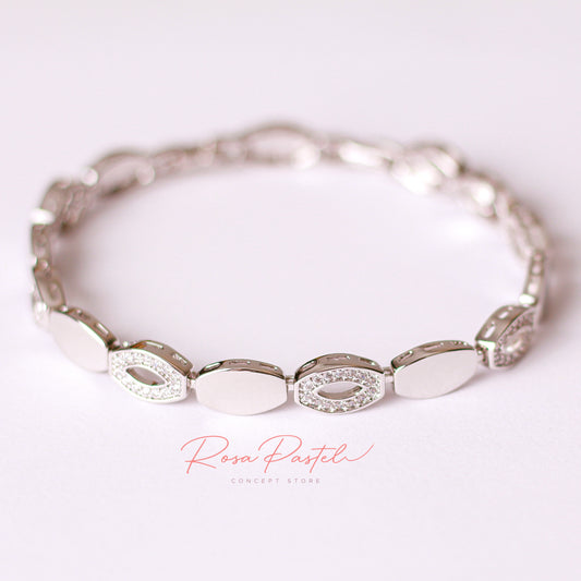 Pulsera en baño de rodio