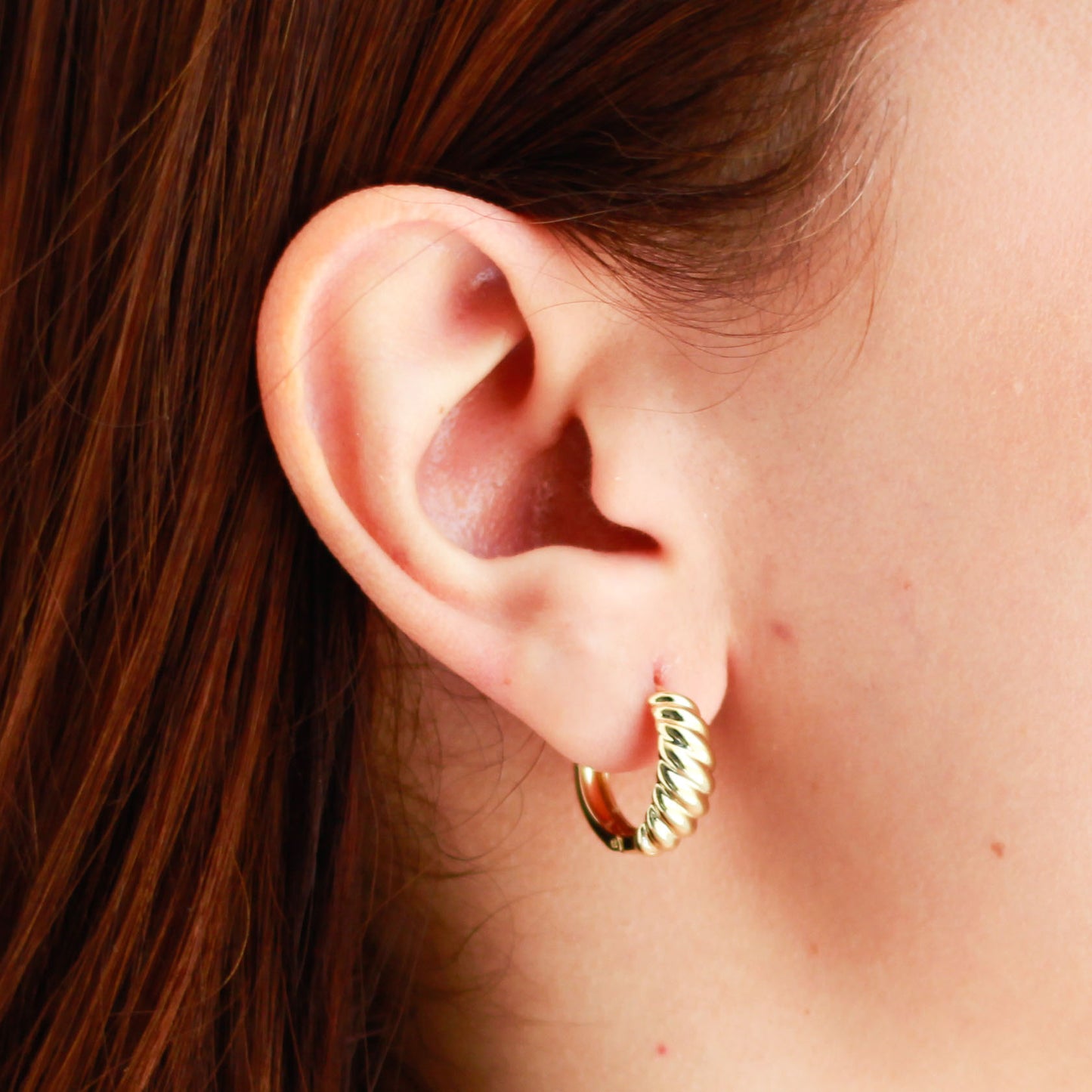 Arete en baño de oro 18k