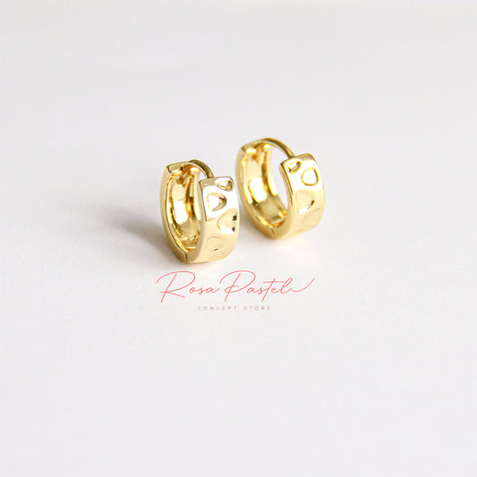 Aretes en baño de oro 18k