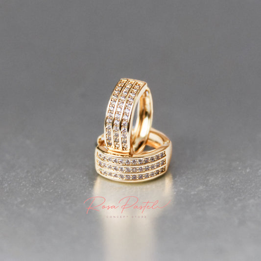 Arete en baño de oro 18k