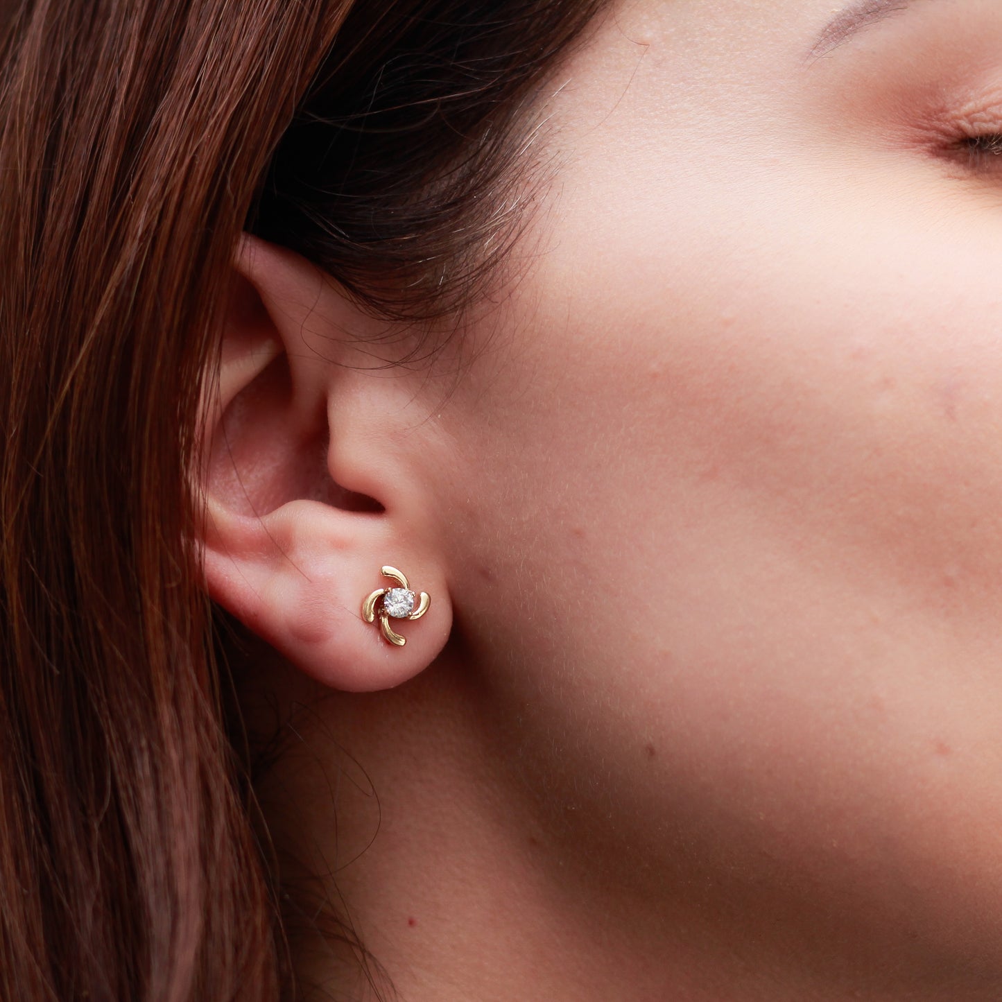 Aretes en baño de oro 18k