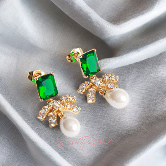 Aretes en baño de oro 18k