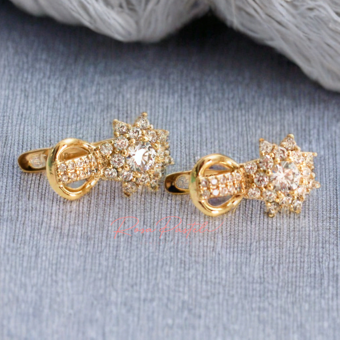 Arete en baño de oro 18k