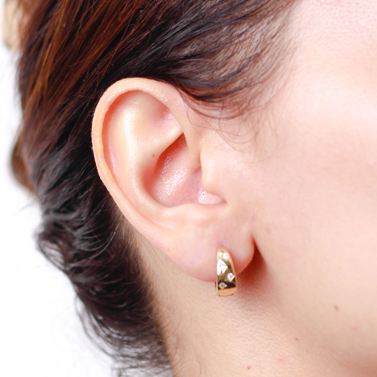 Arete en baño de oro 18k