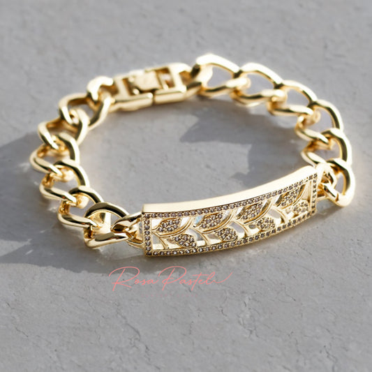 Pulsera en baño de oro 18k