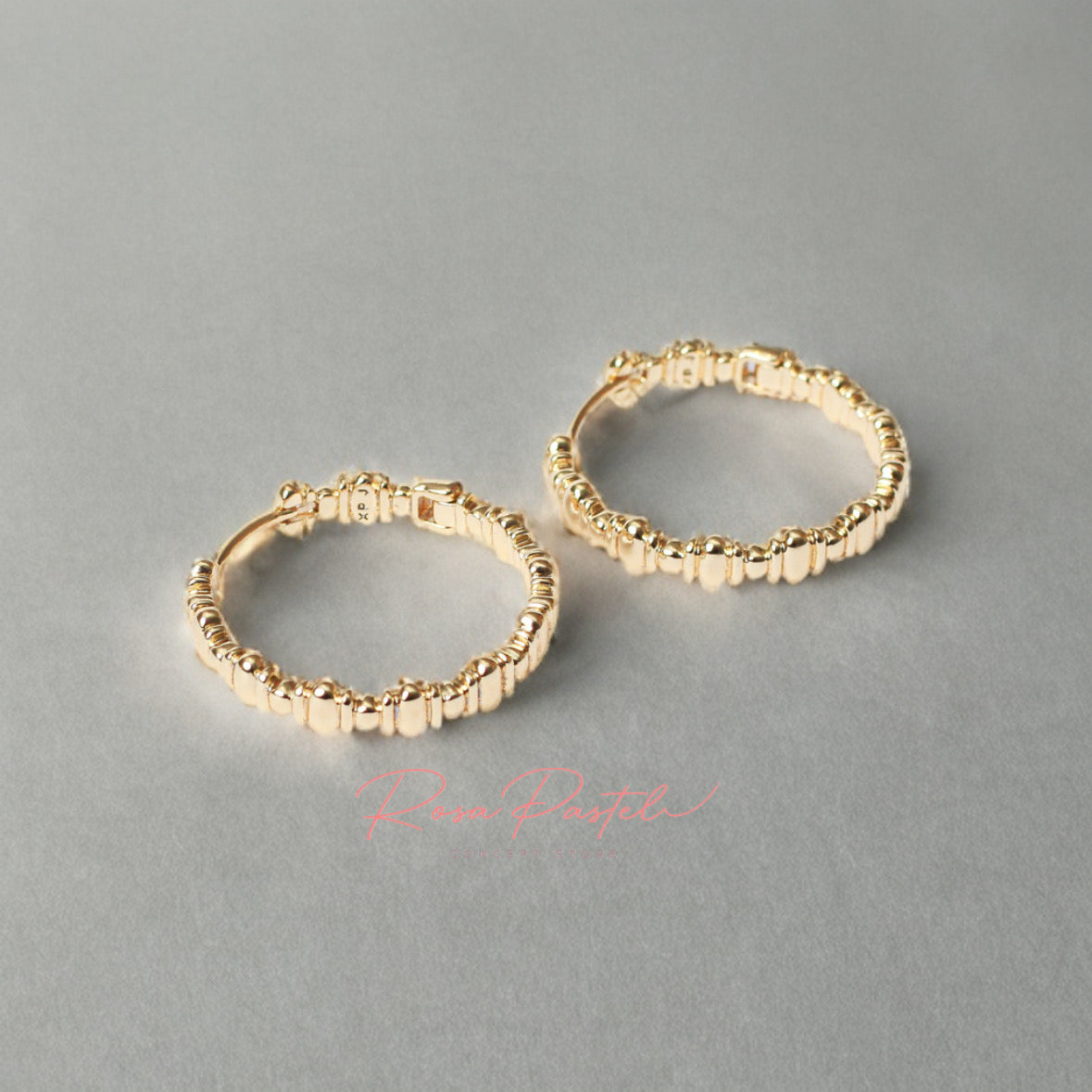 Arete en baño de oro 18k