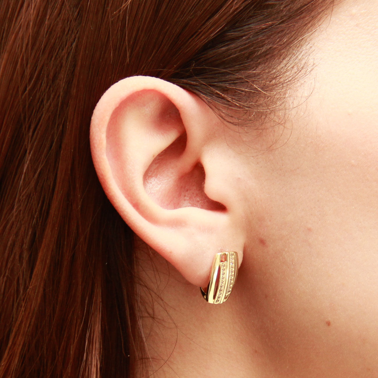Aretes en baño de oro 18k