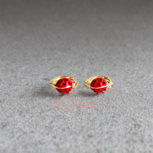 Aretes en baño de oro 18k