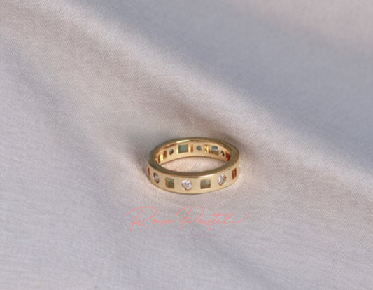 Anillo en baño de oro 18 k