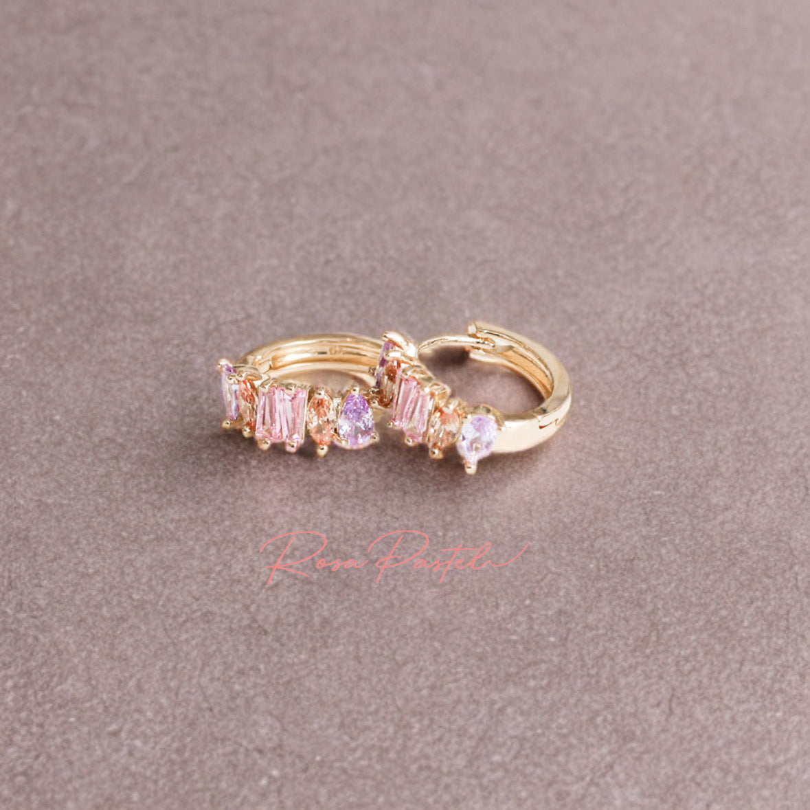 Aretes en baño de oro 18K