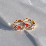 Aretes en baño de oro 18k