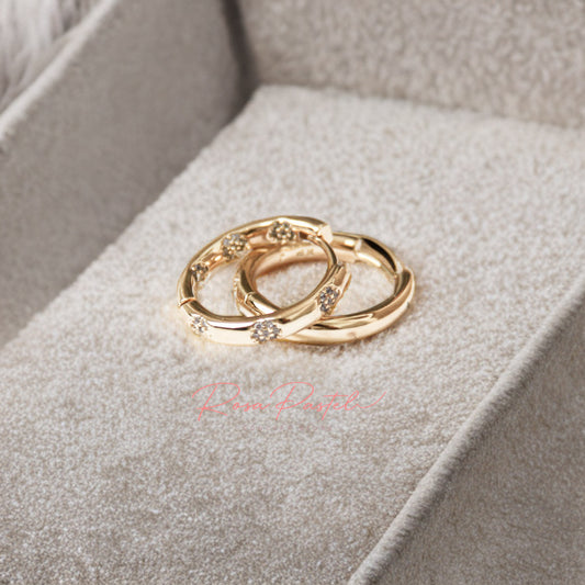 Arete en baño de oro 18k