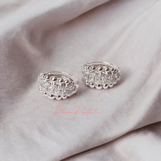 Arete en baño de Rodio