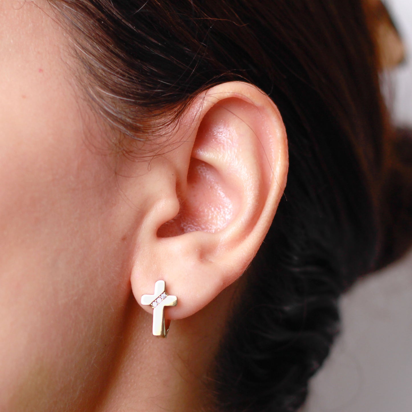 Arete en baño de oro 18k