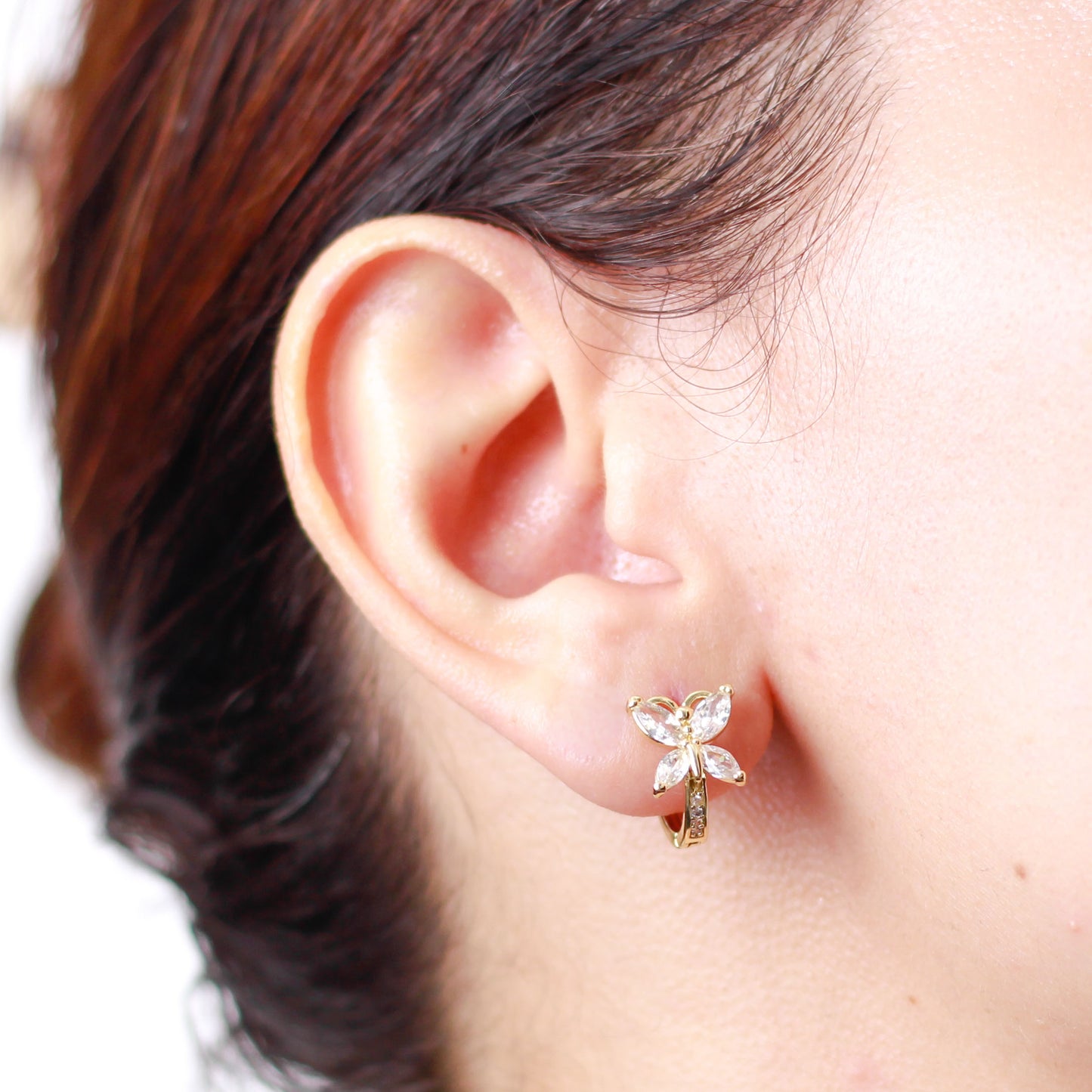 Arete en baño de oro 18k