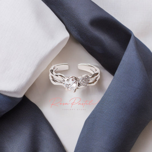 Anillo en baño de rodio