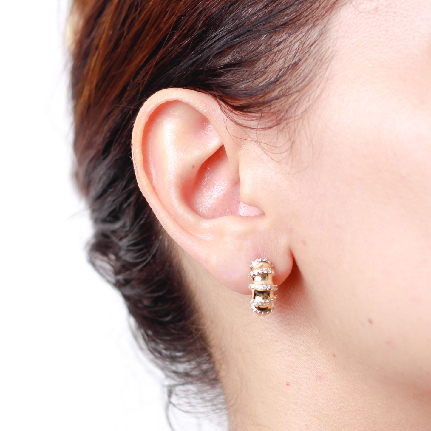Arete en baño de oro 18k