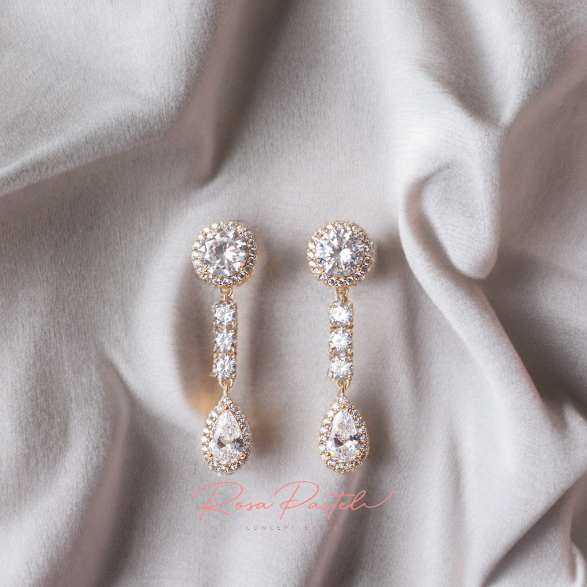 Arete en baño de oro 18k