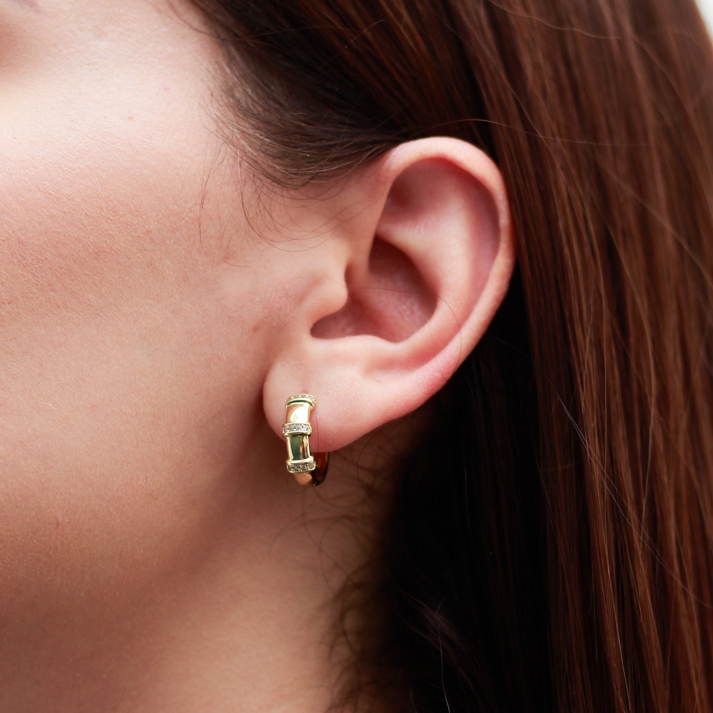 Aretes en baño de oro 18k