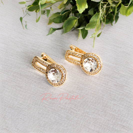 Arete en baño de oro 18k