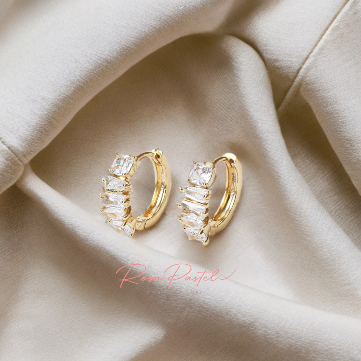 Arete en baño de oro 18k