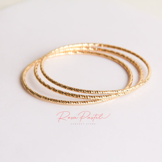 Pulseras baño de oro 18k