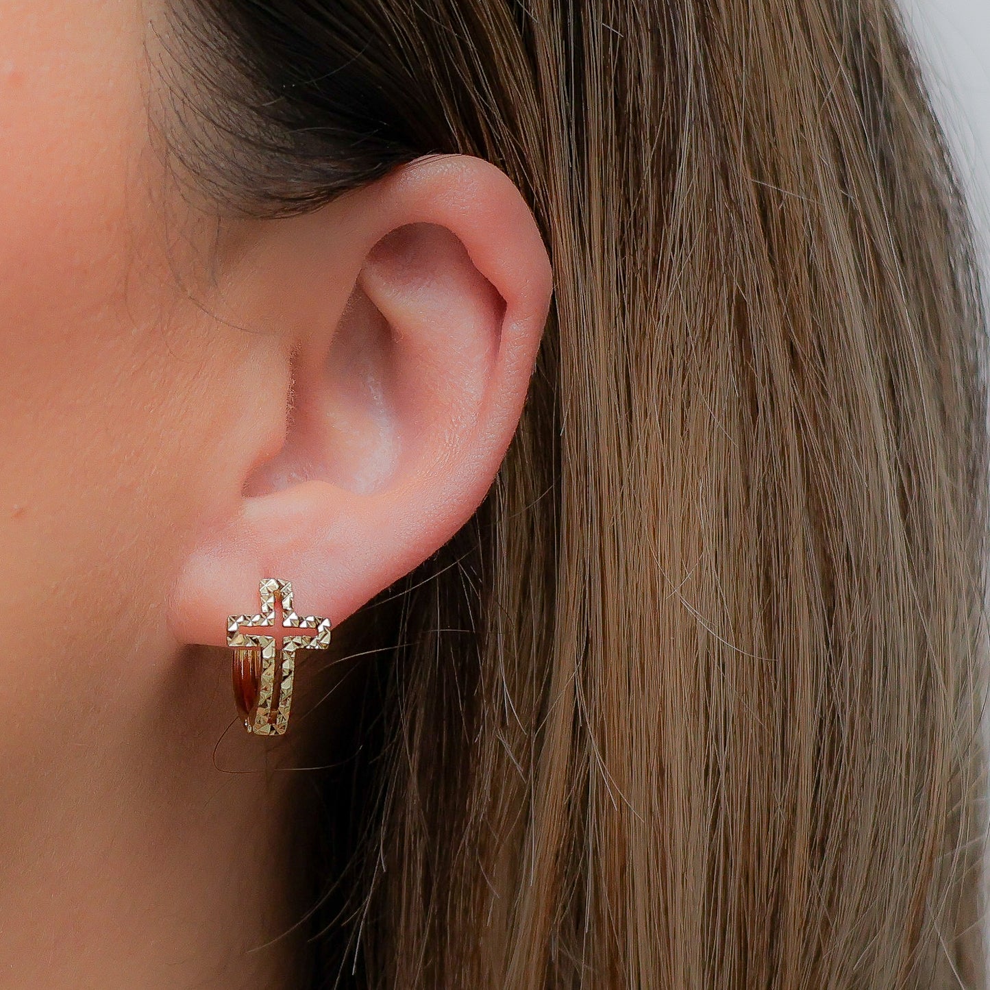 Aretes en baño de oro 18k