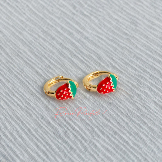 Aretes en baño de oro 18k