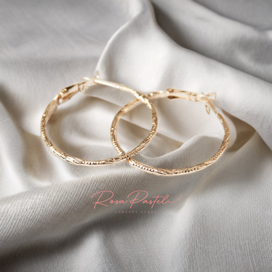 Arete en baño de oro 18k