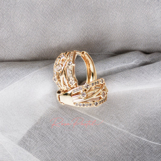 Arete en baño de oro 18k