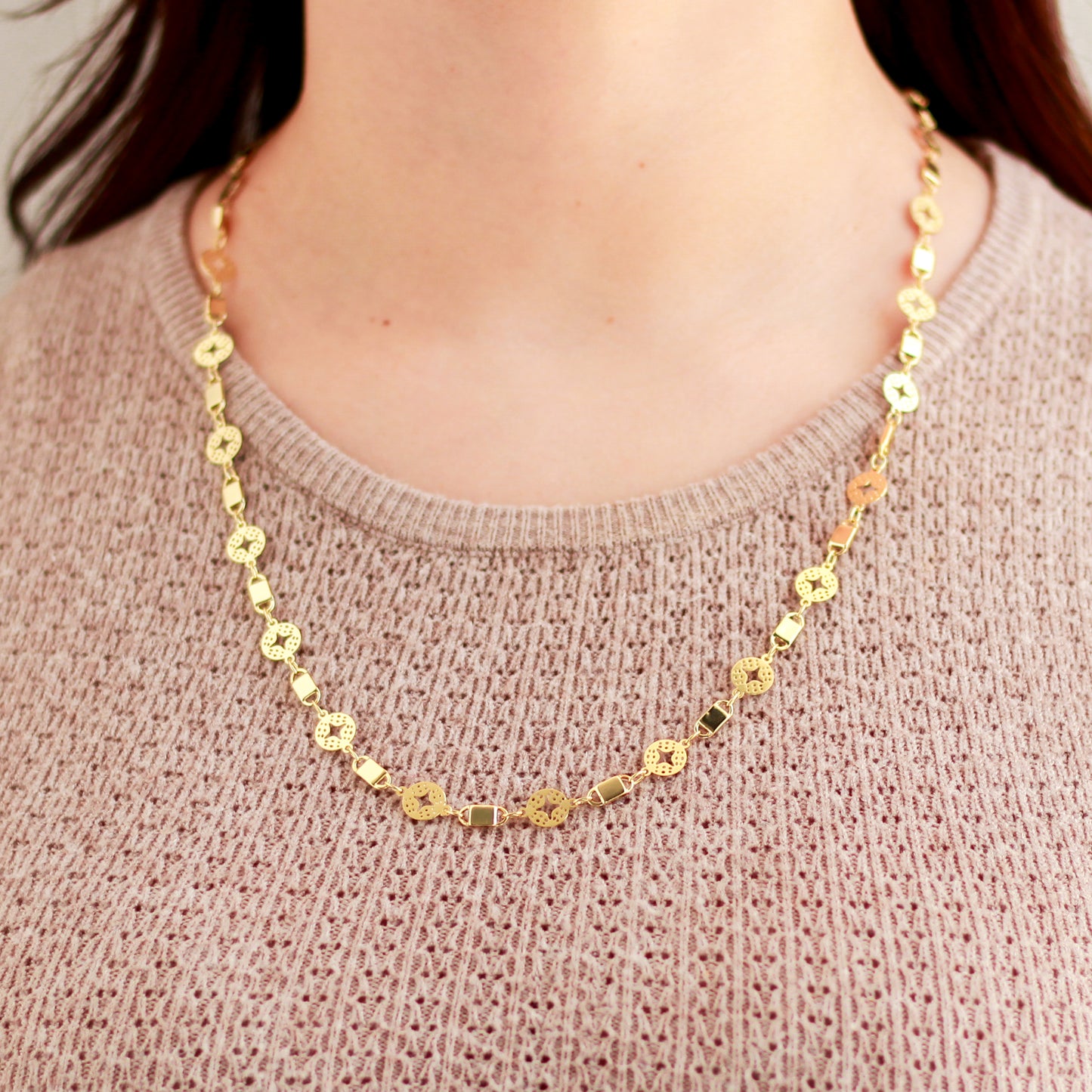 Collar en baño de oro 18k
