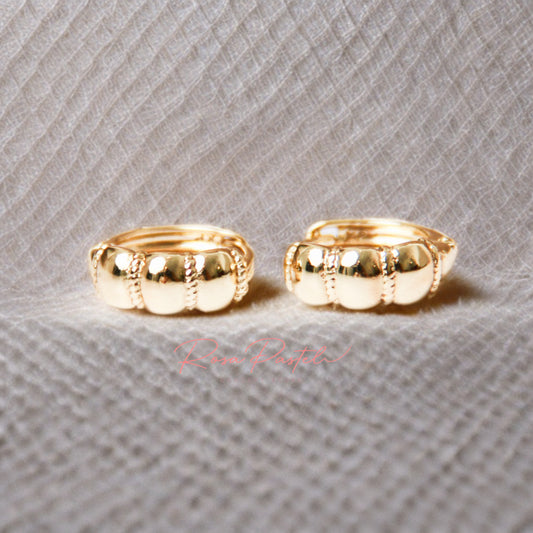 Arete en baño de oro 18k