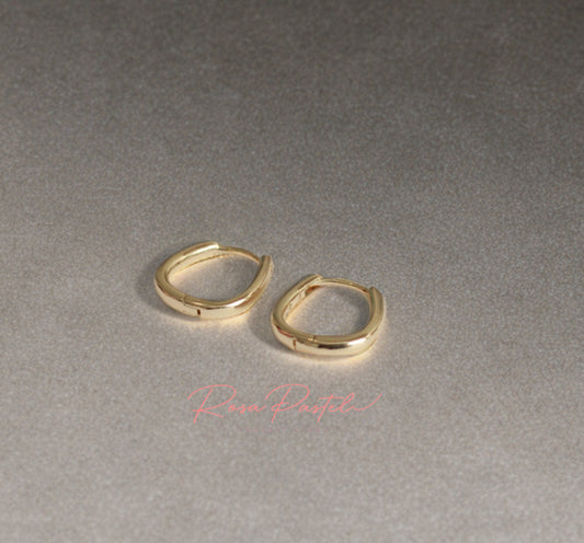 Aretes en baño de oro 18K