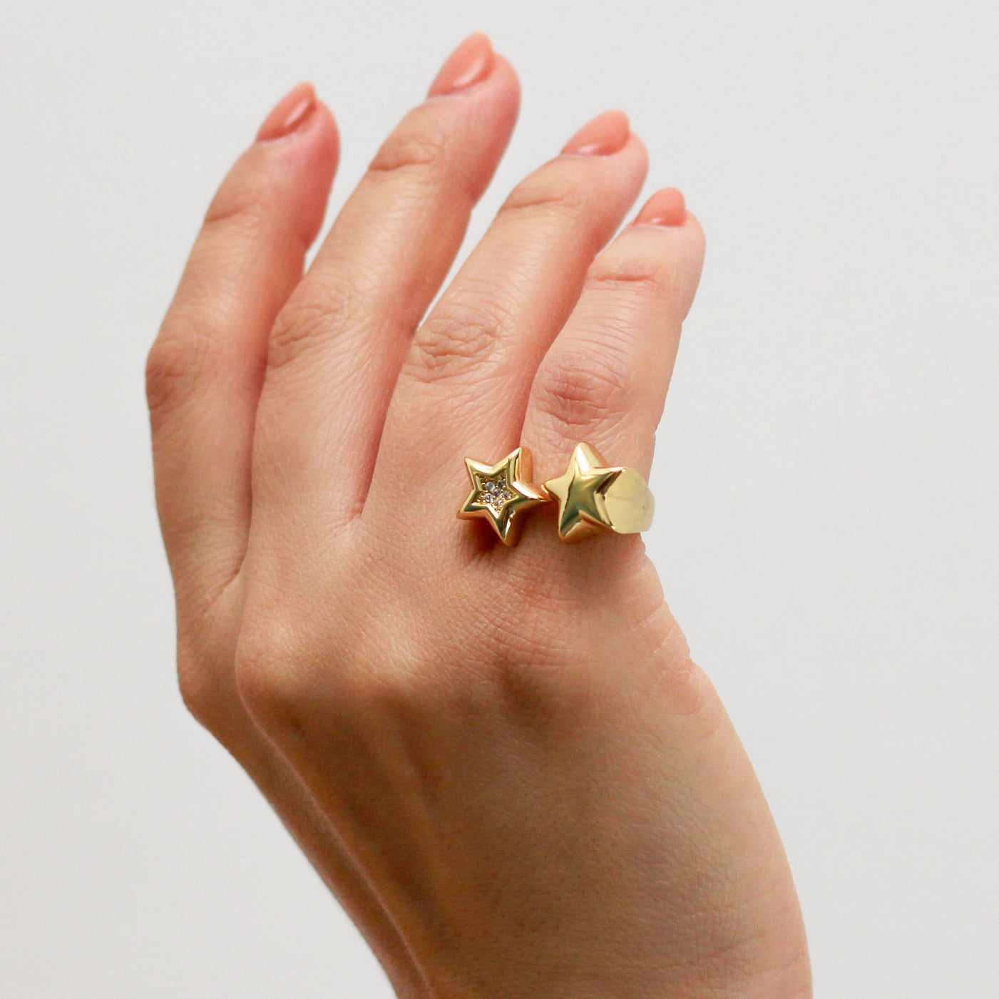 Anillo ajustable baño de oro