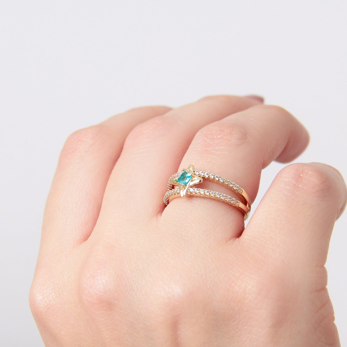 Anillo en baño de oro 18 k