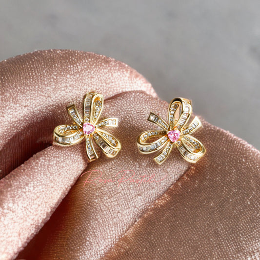 Aretes en baño de oro 18k