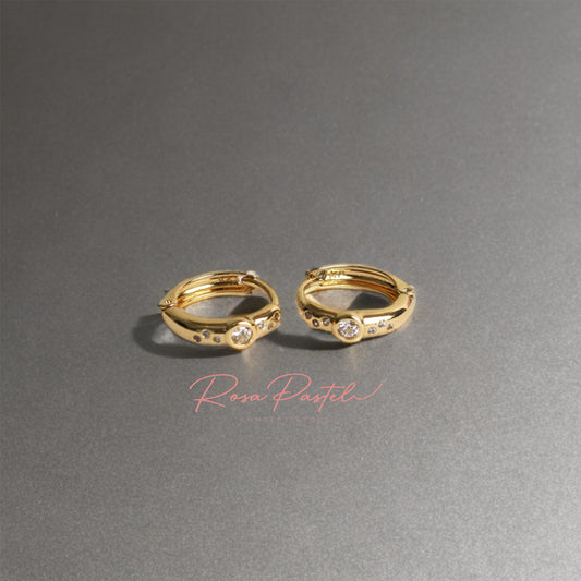 Arete en baño de oro 18K