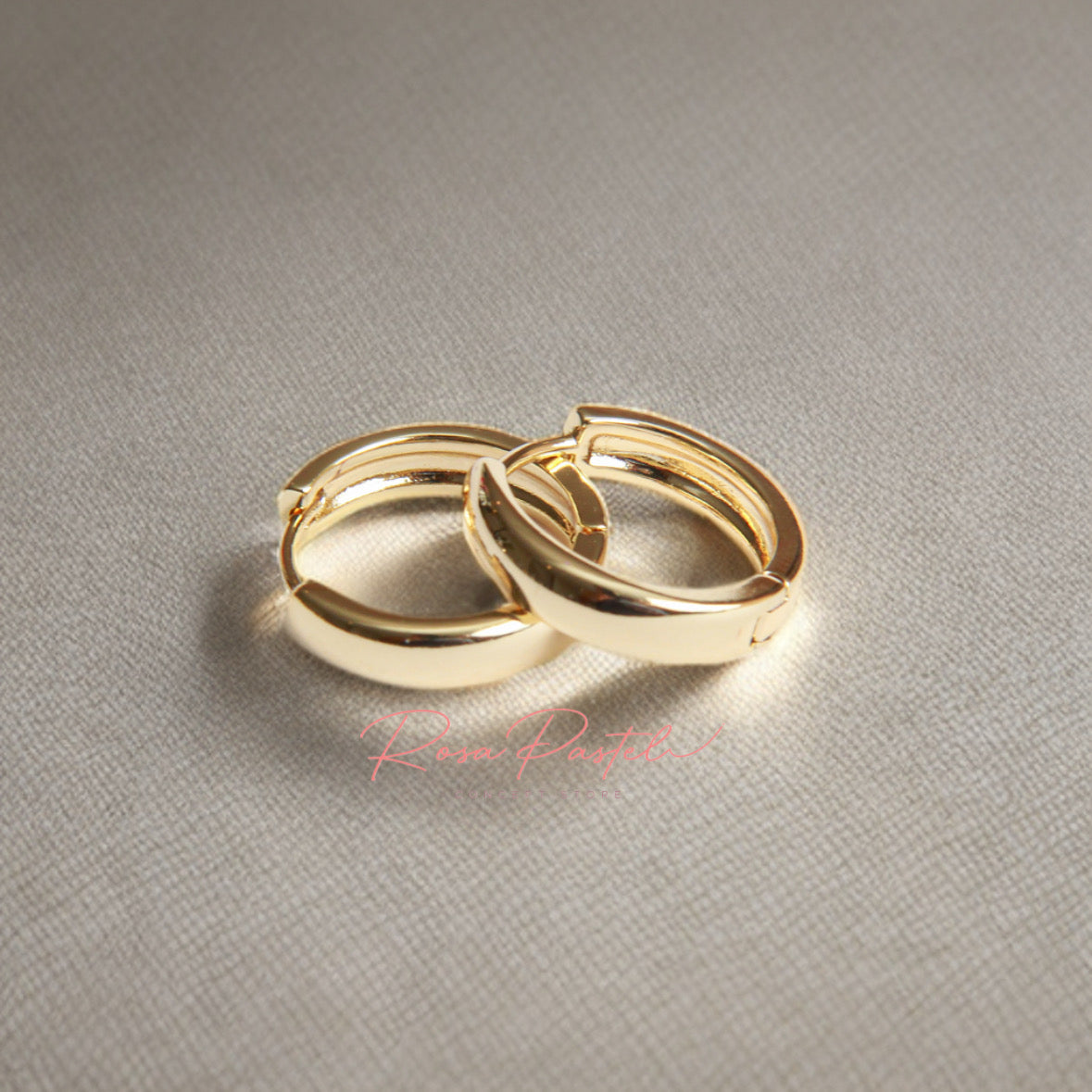 Aretes en baño de oro 18k